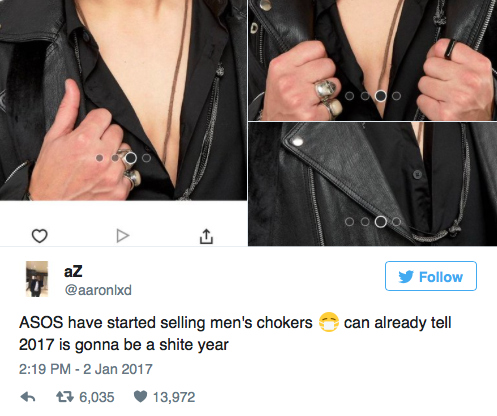 Популярный интернет-магазин стал продавать чокеры для мужчин (ФОТО)
