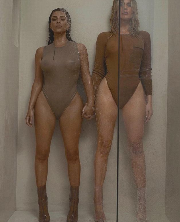 Ким Кардашьян снялась с сестрой в провокационном фотосете для рекламы новой коллекции мужа (ФОТО)