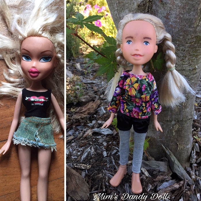Лялька неразмалеванная: женщина смыла косметику с лиц популярных кукол Bratz, и вот что получилось