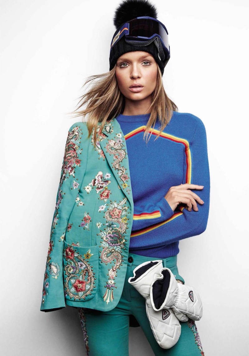 Жозефин Скривер показывает, как одеваться на лыжном курорте в новой фотосессии для Vogue (ФОТО)