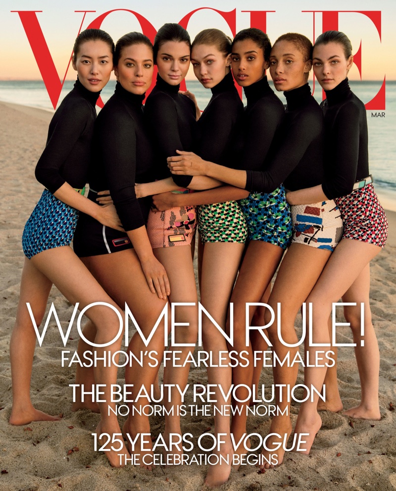 Скандал с фотошопом в Vogue: На обложке появились слишком отретушированные Эшли Грэм и Джиджи Хадид Джиджи Хадид фото, Эшли Грэм фото