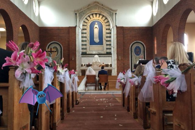 Коварные покемоны: герои Pokémon Go пробрались на свадьбу англичан фото